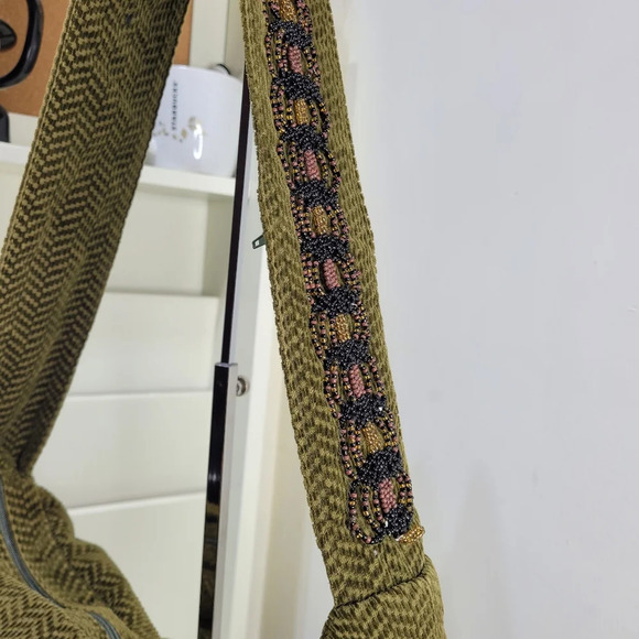 Unique Unbranded Green Multi-purpose Beaded Boho Shoulder Bag - Picture 4 of 13